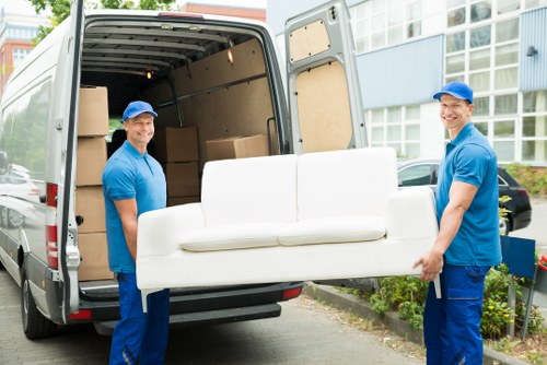 Man and van service loading furniture in Kennington street