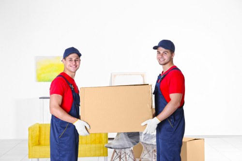 Professional moving truck service with packing equipment in Kennington