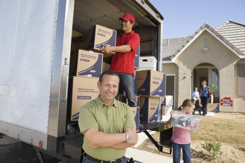 Furniture and boxes prepared for a cubic-yard quote