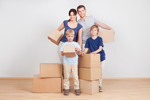 Newly arranged living room after home moves in Kennington