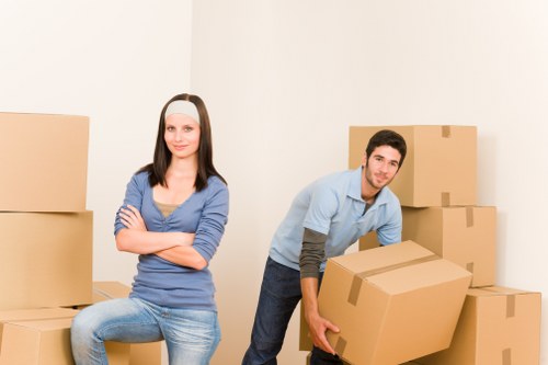 Household furniture being collected from a Kennington property