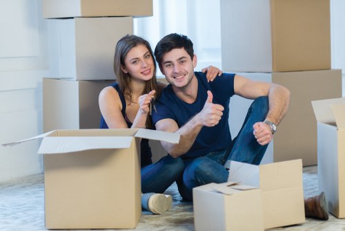 Kennington furniture pick-up team handling office furniture collection
