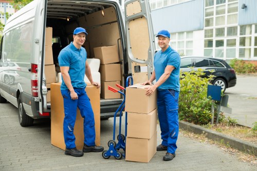 Packing and loading household items for a local move